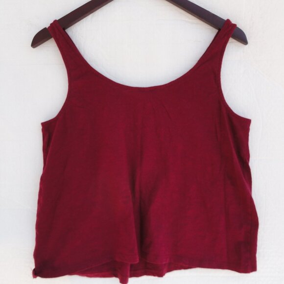 Express Deep Red Beaded Tank Top Thin Straps Bling Embellished Womens Size Large - Picture 7 of 7